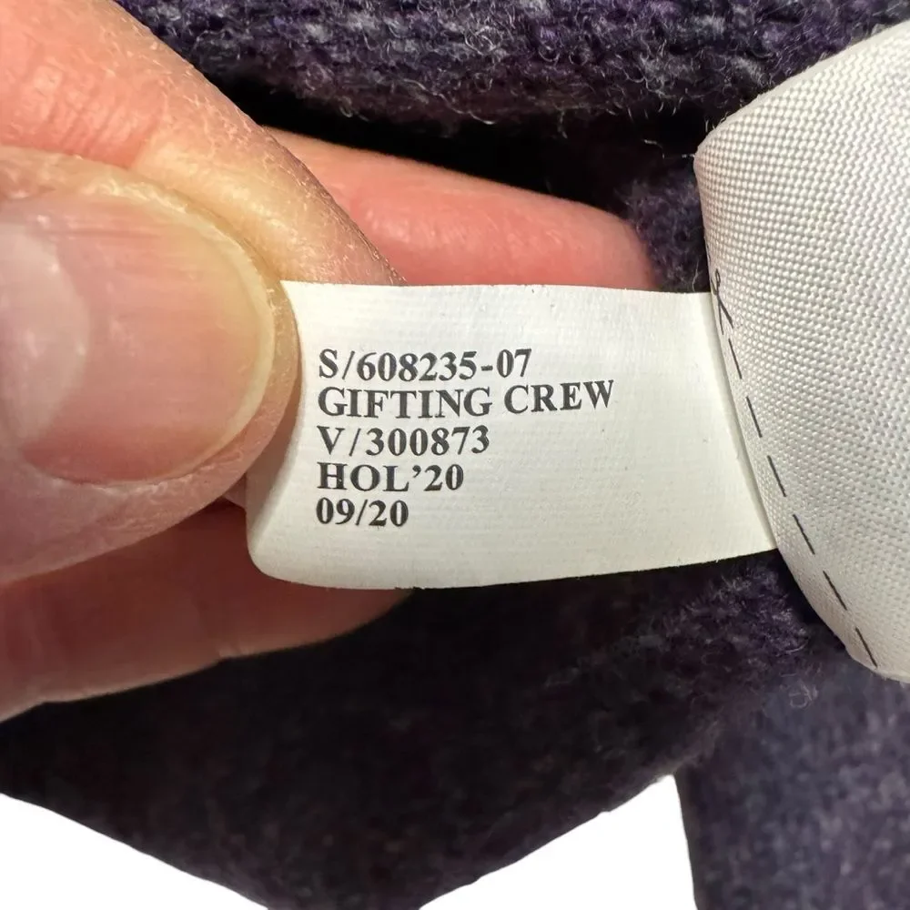 VINTAGE Banana Republic Italian Yarn Wool Blend Crewneck Eggplant Sweater Sz L